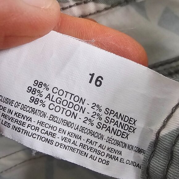 Vintage Gloria Vanderbilt Green Tropical Bermuda Cargo Shorts 16 - Picture 12 of 14